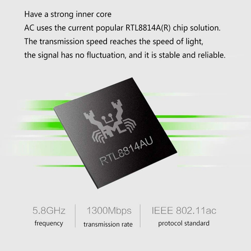 USB3.0 Настольный 2,4G/5,8G приемник сигнала для ноутбука AC1200Mbps практичный Гигабитный беспроводной адаптер двухдиапазонный высокоскоростной стабильный черный
