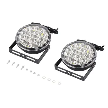 

Hot Cheap 2 pcs Waterproof 12V 18 LED Round Auto Car Fog Lamp Driving Daytime Running Light Ultra Bright White (6000k~8000k)