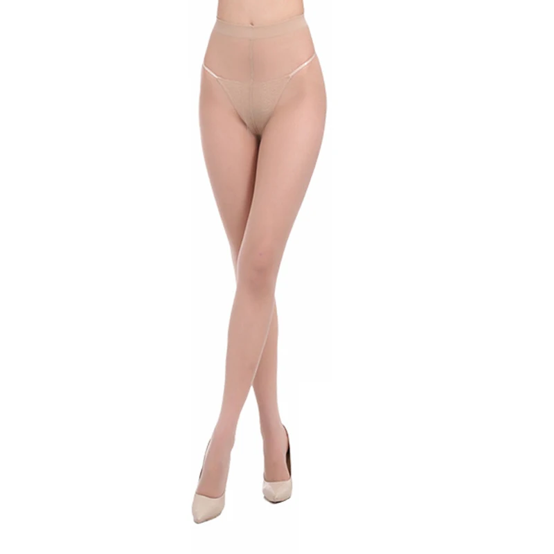 T crotch-Skin FENNASI, одноцветные женские колготки, женские ультра-тонкие невидимые колготки, сексуальные, высокая эластичность, дышащие колготки размера плюс - Цвет: T crotch-Skin