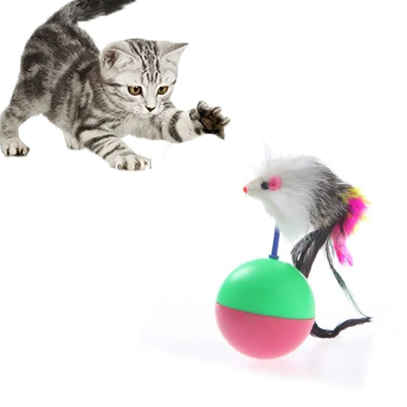 Funny Tumbler Puzzle Interaction Pet Toys Soft Cat Toys Rubber Cat Toy Bite Resistant Cut Mouse 5