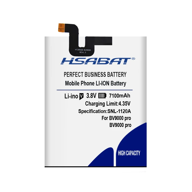 HSABAT U536174P 7100 мА/ч, Батарея для Blackview BV9000/BV9000 Pro