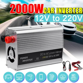 

2000W DC 12V to AC 220V USB Car Power Inverter Charger Converter Adapter DC 12 to AC 220 Modified Sine Wave Transformer