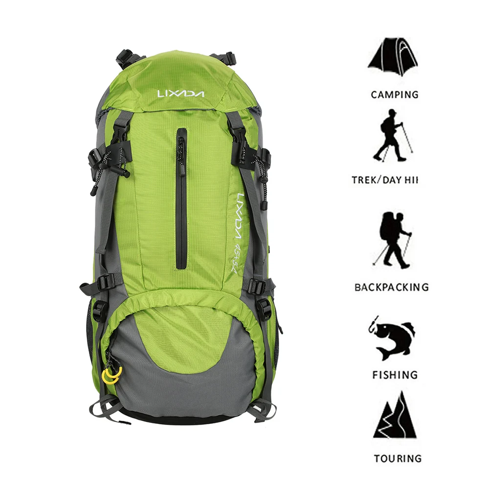 Lixada 50L водостойкие уличные сумки, рюкзак, рюкзак для альпинизма, походная сумка, рюкзак с дождевиком