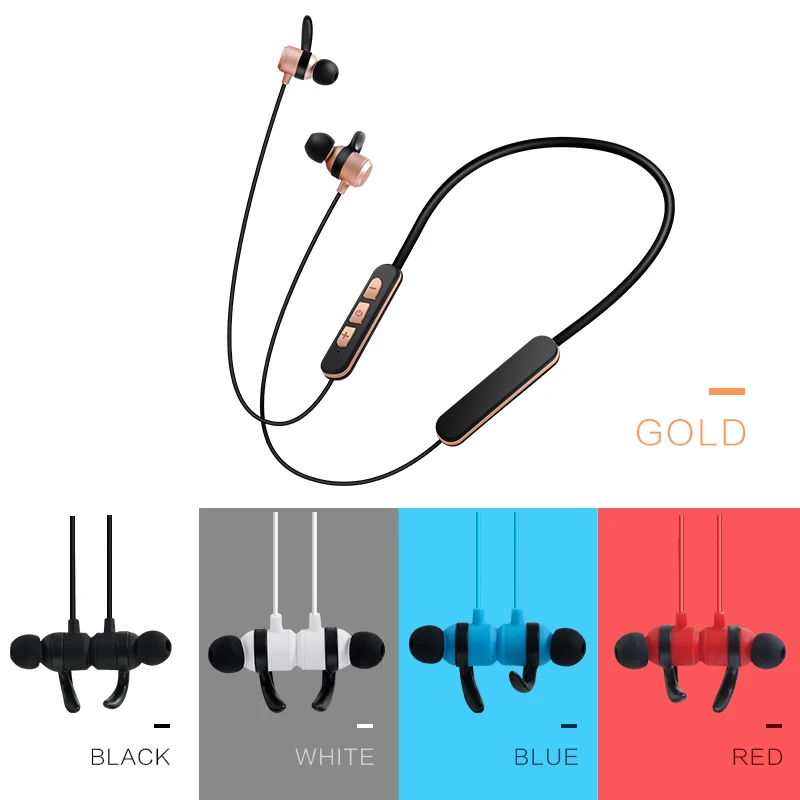 Bluetooth наушники 5,0, беспроводные наушники IPX6, водонепроницаемые, магнитные, со стерео басами, спортивные наушники-вкладыши, для бега, тренировки, спортзала