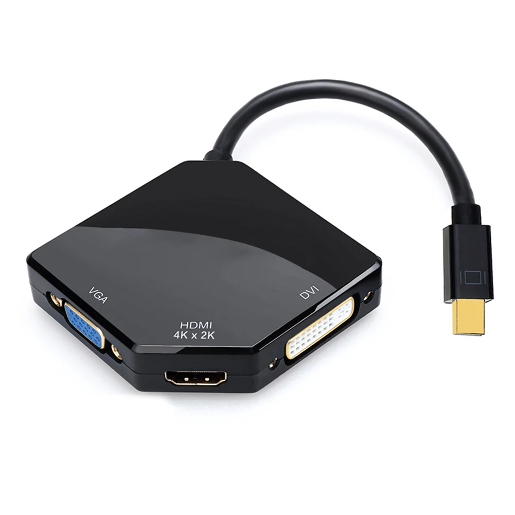 3-в-1 с дисплейного порта MiniDP на VGA, HDMI, DVI адаптер 1080p DP конвертер для PC компьютер @ JH