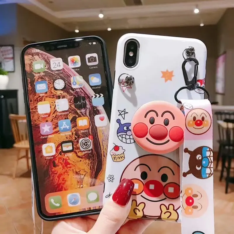 Для iPhone 6 6plus 7 8 Plus X Xr Xs Max 11Pro Max с мультипликационным imd полуконвертом Kickstand digal Lanyard Case - Цвет: P2