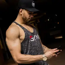 Muscle Brother стиль Фитнес-жилет Мужская Спортивная повседневная футболка без рукавов жилет