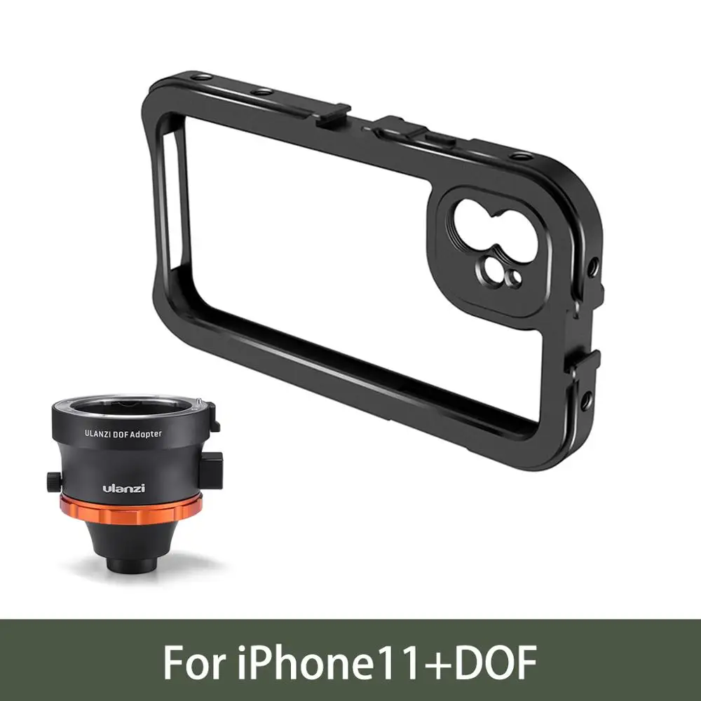 Ulanzi DOF крепление E DSLR камера полный рамки объектив адаптер клетка для iphone 11 Pro Max смартфон SLR/DSLR и кино объектив - Цвет: for iPhone 11