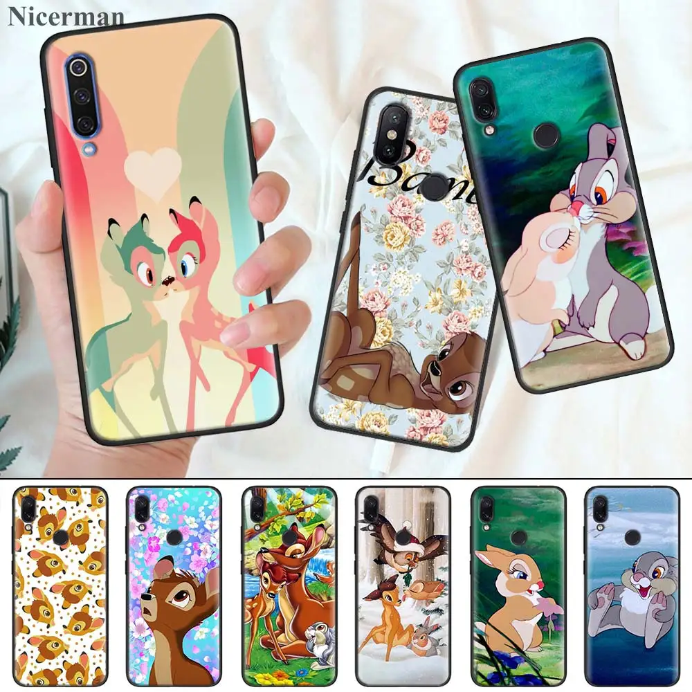 

Silicone Case Coque Cover for Xiaomi Mi 9T CC9 CC9E A1 A2 A3 8 Lite Play 5X 6X Poco F1 Pocophone F1 Bambi Thumper Back Shell