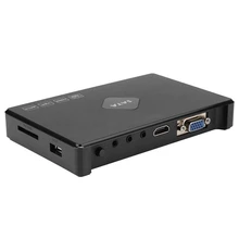 Мини Full HD 1080P 2,5 дюйма SATa HDD плеер видео аудио медиа с HDMI/VGA/AV/USB/SD/MMC/оптический выход EU Plug