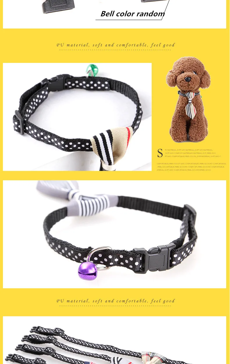 Pet accessories bell collar chest and back cover cloth nylon tie dog and cat collar pet accessories