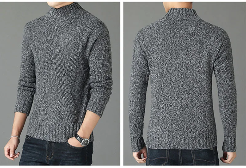Autumn Winter Brand Slim Sweater Men Pullover Men Turtleneck Sweater Male Casual Sweaters Tops Long Sleeve Sweater Man Pullovers