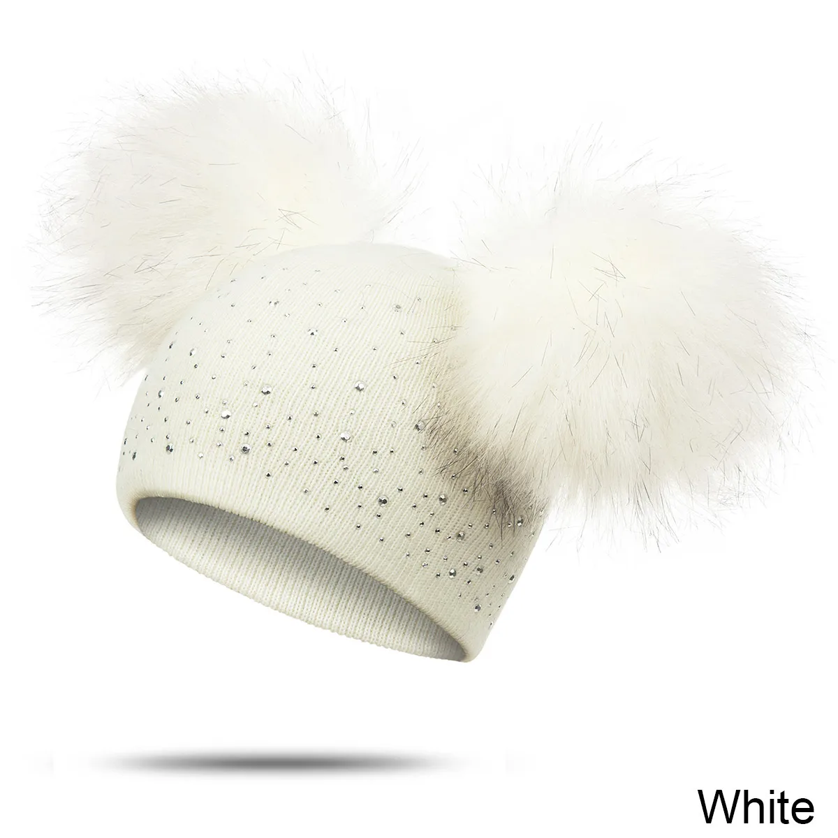 White YEABIU, зимние плотные шапки для женщин, мам и детей, однотонные вязаные повседневные теплые шапки унисекс, зимние шапки для девочек и мальчиков - Цвет: White