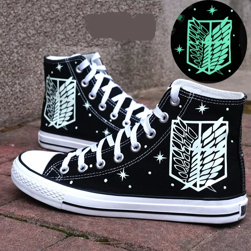 Luminous Shoes Сериала очень странные туфли Dustin Нэнси Wheeler одиннадцать мужские Повседневное Женская полотняная обувь кроссовки на шнуровке, женская обувь, обувь - Цвет: Luminous Shoes