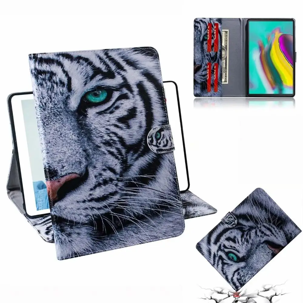 Модный цветной рисунок кожаный чехол для Samsung Galaxy Tab S5e T720 T725 SM-T720 SM-T725 10,5 Funda чехол-подставка, петля+ подставка для ручек - Цвет: 3