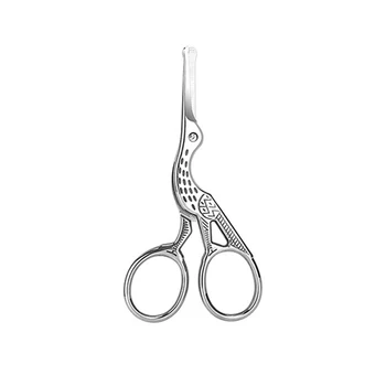 

For Facial Removal Tool Pedicure Stainless Steel Rounded Tip Eyebrow Nose Hair Scissor Grooming Professional Safety Trimming