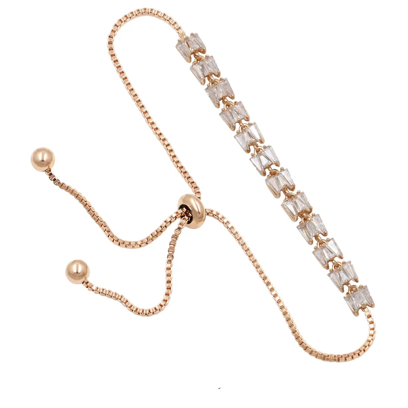 Изысканный и Искрящийся фианит Кристалл Allure Циркон CZ Браслеты регулируемые для женщин