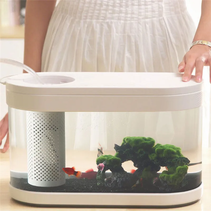 Геометрический аквариум Aquaponics Ecosystem маленький водяной сад экологический