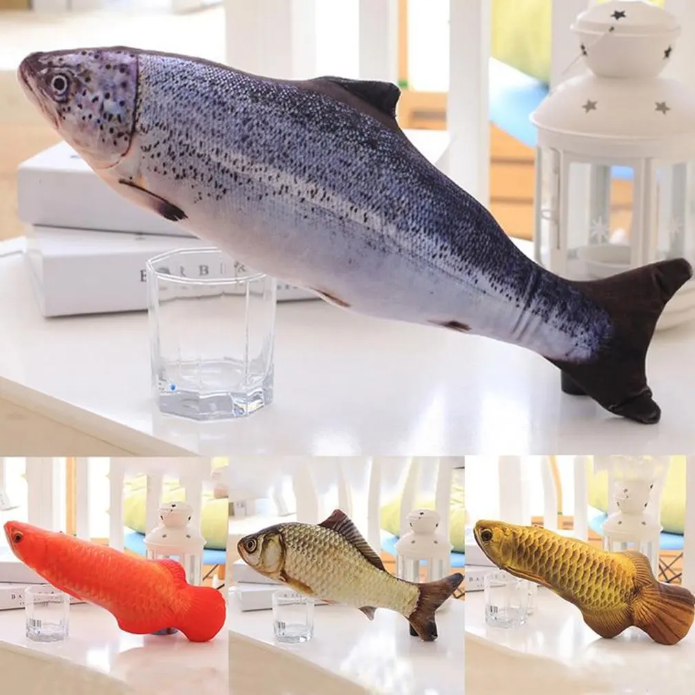 Креативная 3D игрушка в форме рыбы, подарок для кошки, мяты, рыбки, наполненная Подушка, кукла Gesimuleerde, рыба, игрушка для домашних животных