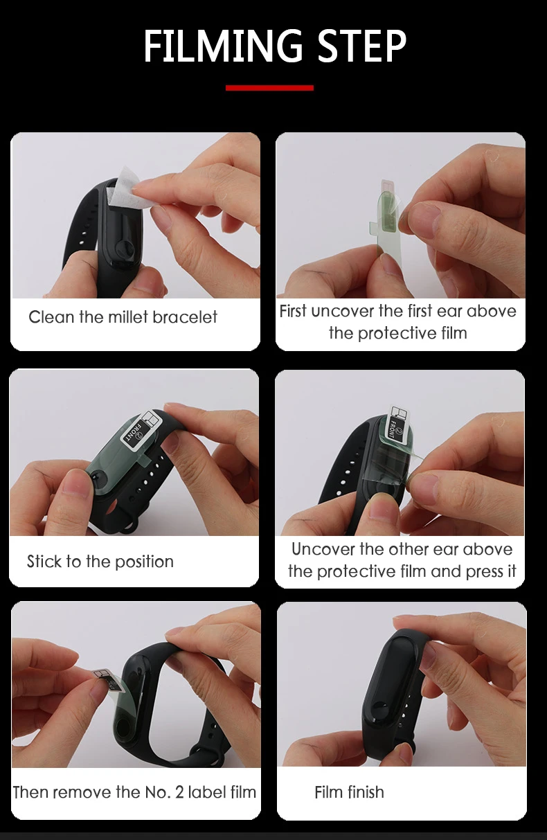 TPU Protective Film For Xiaomi Smart Bracelet 4 Optical Enhancement Tempered Film Scratch-Resistant Screen Protector TPU Protective Film For Xiaomi Smart Bracelet 4 Optical Enhancement Tempered Film Scratch-Resistant Screen Protector