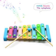 8 нот детские музыкальные игрушки ксилофон развитие мудростью Деревянный инструмент ребенок раннего обучения обучающий музыкальный игрушка Прямая поставка