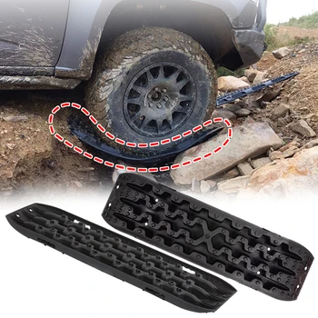 

1 Pair Universal Car Emergency Rescue Anti-skid Board Recovery Tracks Road Tyre Ladder Sand Mud Snow Tires Anti-slip Board