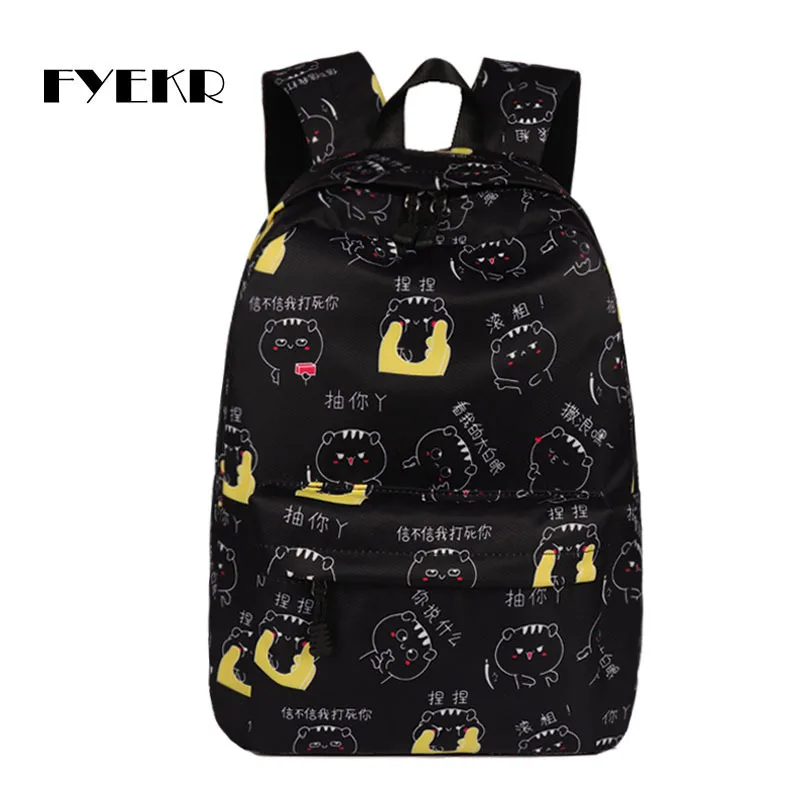 

Spring And Summer New Style Students Junior High School Backpack Anime Cartoon Campus Harajuku-Style Waterproof Backpack Large W