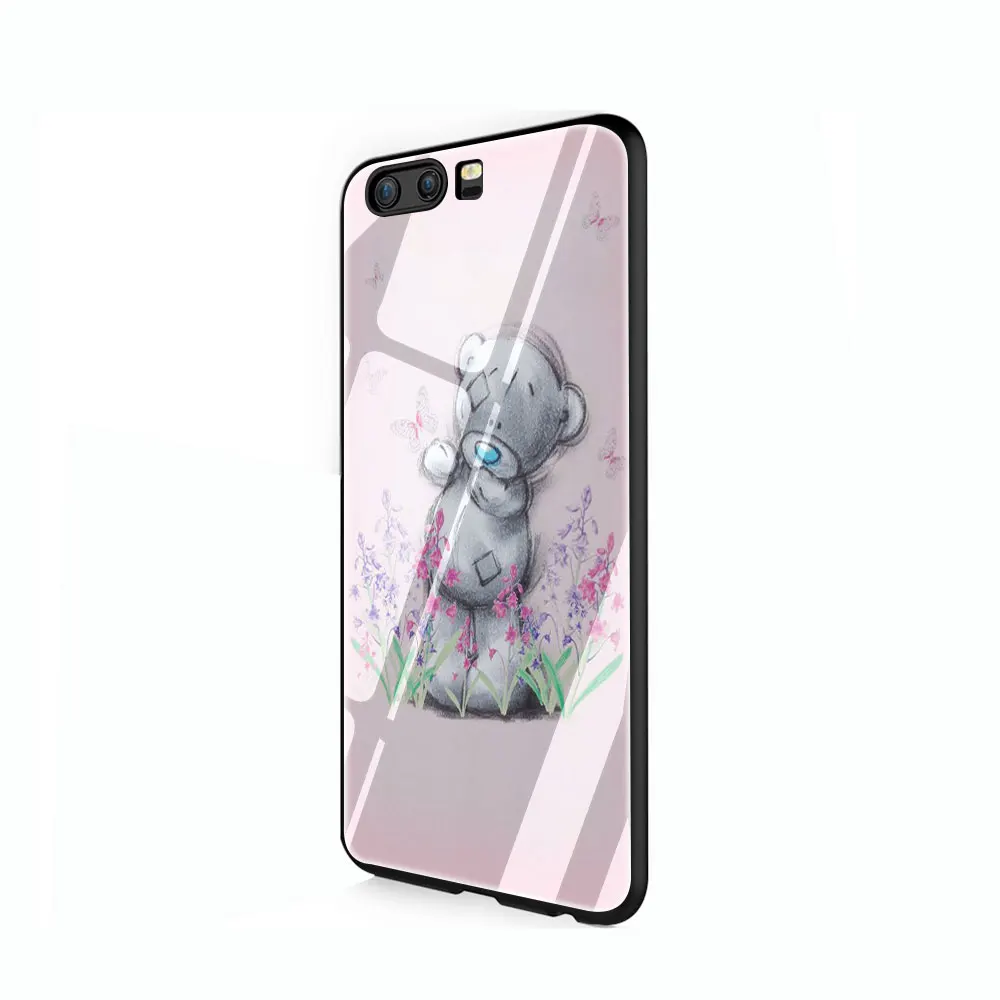 Cute Teddy Me To You Bear Tempered Glass Phone Cover Case For Huawei Mate P 10 20 30 Lite Pro Y9 Honor 8X 7A - Цвет: G12