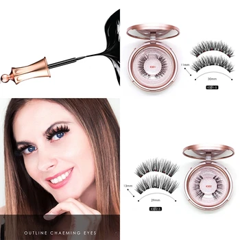 

Magnetic False Eyelashes No Glue Full Eye 5 Magnet Reusable Fake Eyelashes Natural Soft Eyelashes Extension Magnetic Eyelash Kit