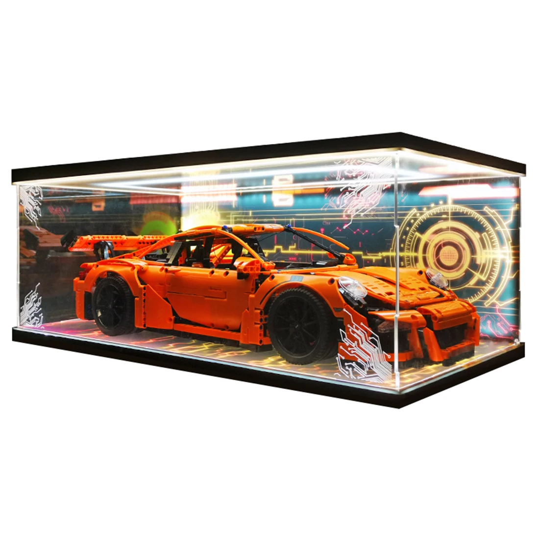 Строительный Блок акриловый дисплей коробка пылезащитный шоу коробка для 911 42056 Модель-три типа света(дисплей коробка входит только, без комплекта