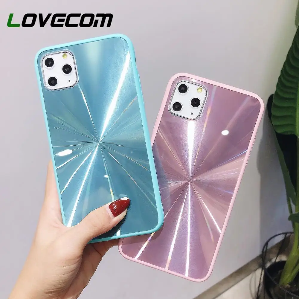 Голографический чехол LOVECOM для iPhone 11 Pro Max XR X XS 7 8 6S Plus SE 2020 мягкий акриловый