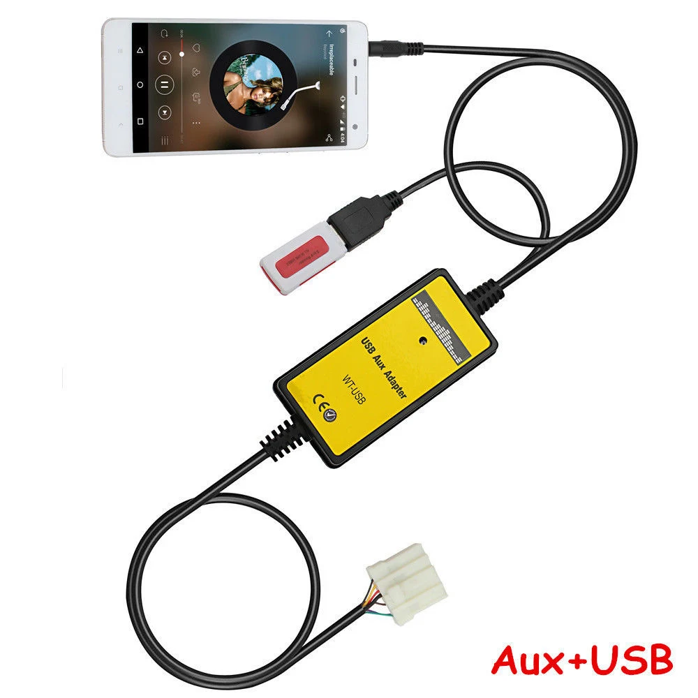 Автомобильный USB 3,5 мм AUX MP3 аудио музыкальный интерфейс адаптер для Mazda 3 323 MPV MX5