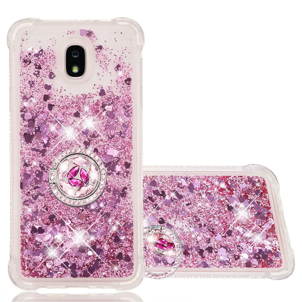 Для samsung Galaxy Wide3 J7 Star J7 V J7 Refine кольцо с бриллиантами широкий 3 SM-J737U SM-J737A J737 милый Блестящий Жидкий чехол
