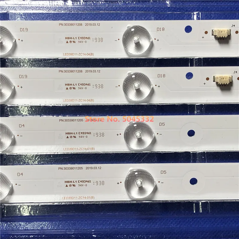 8 шт. HA CONDOTTO LE STRISCE LED39D11-ZC14-01(C) LED39D11-ZC14-02(C) LED39D11-ZC14-03(C) LED39D11-ZC14-04(C) v390HJ1-P02