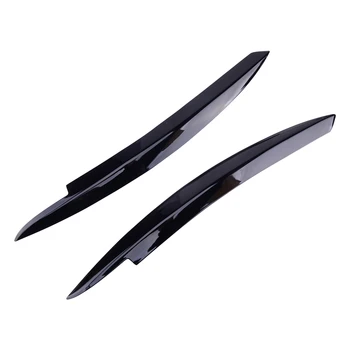 

CITALL 2Pcs Black Car Auto Front Headlight Eyelid Eyebrow Trim Cover Fit for VW Golf VI MK6 2008 2009 2010 2011 2012 2013