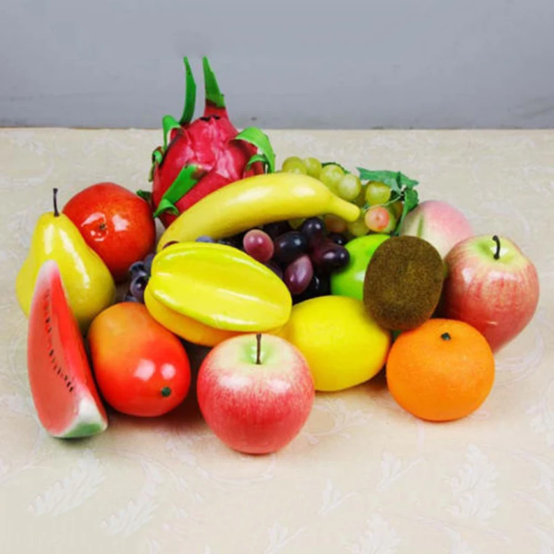 Lifelike Artificial Plastic Fake Fruits Star Fruits Orange Banana Decor Model AU