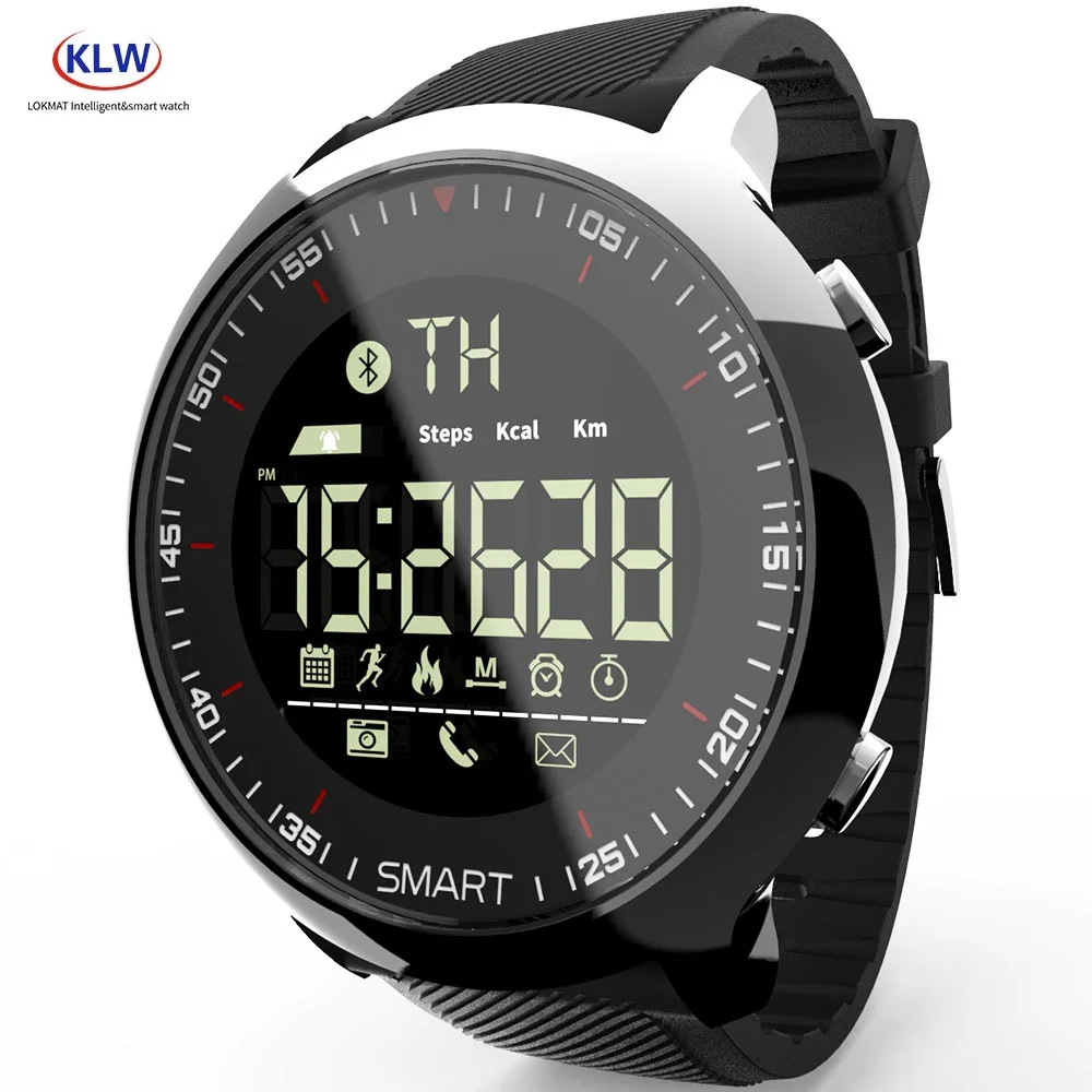 Najtaniej Inteligentny zegarek MK18 Sport IP68 wodoodporne krokomierze wiadomość z przypomnieniem 12 miesięcy czuwania smartwatch dla ios Android