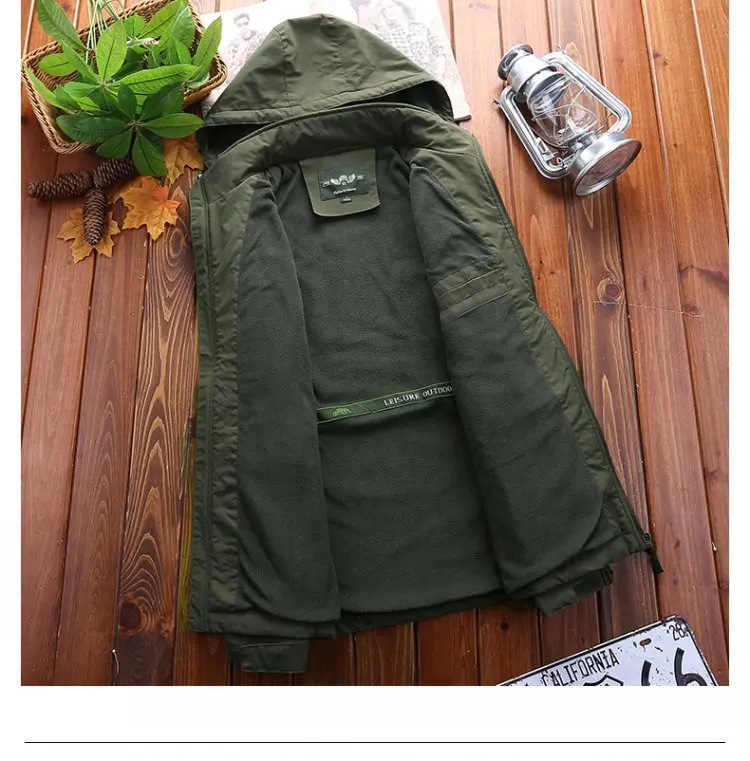 

Outdoor Waterproof Jacket MEN'S Outerwear Autumn & Winter Waterproof Large Size Brushed And Thick Jacket Mountaineering 689