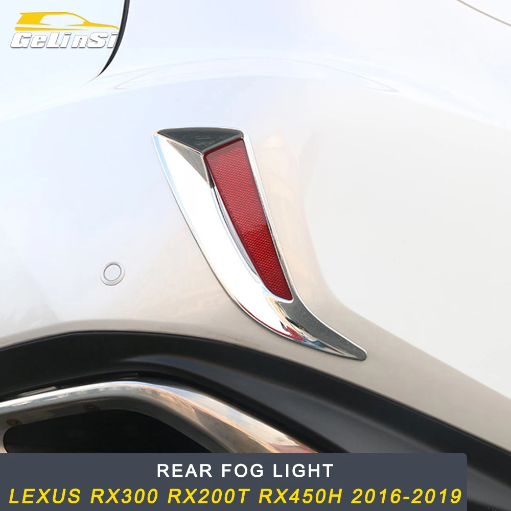 Gelinsi Rear Fog Lights Frame Decoration Chrome Trim Exterior Accessories for Lexus RX300 RX200t RX450h- Car Styling