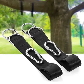 

Hanging Strap Swing Rope Non Slip Easy Install Bandage Carabiner Hammock Attachment Tree Mount Accessories Extension Heavy Duty