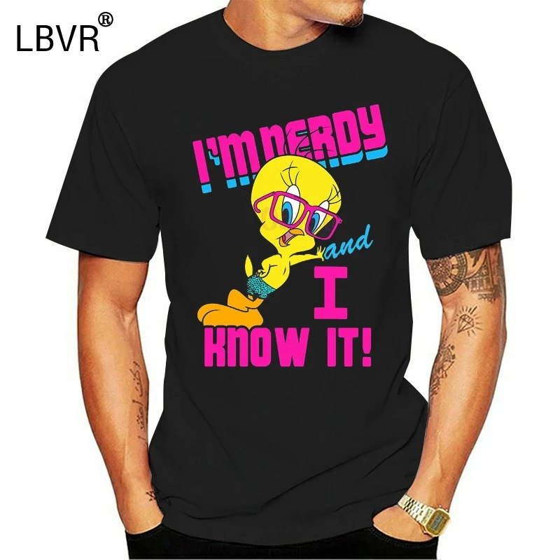 2019 мужская Милая стильная горячая распродажа рубашка бренда Looney Tunes твитety Bird Nerdy