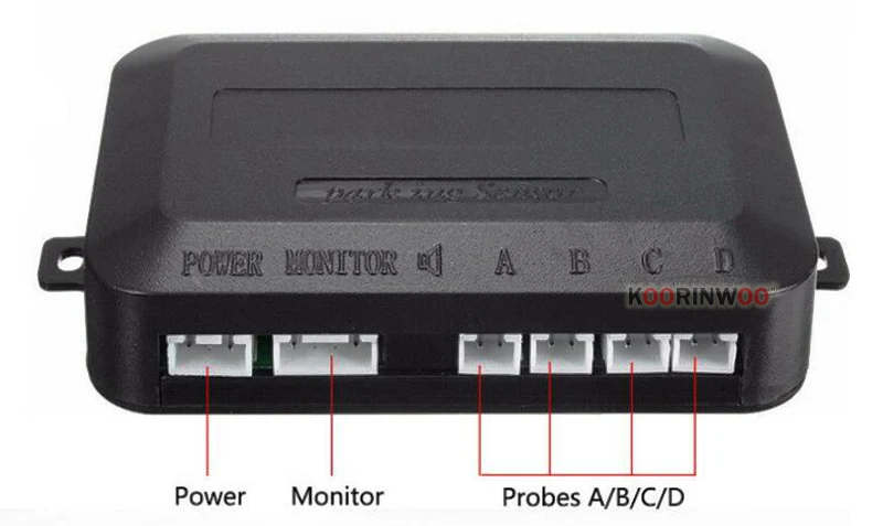 radar de backup reverso, alarme, preto, prata, branco, 22mm