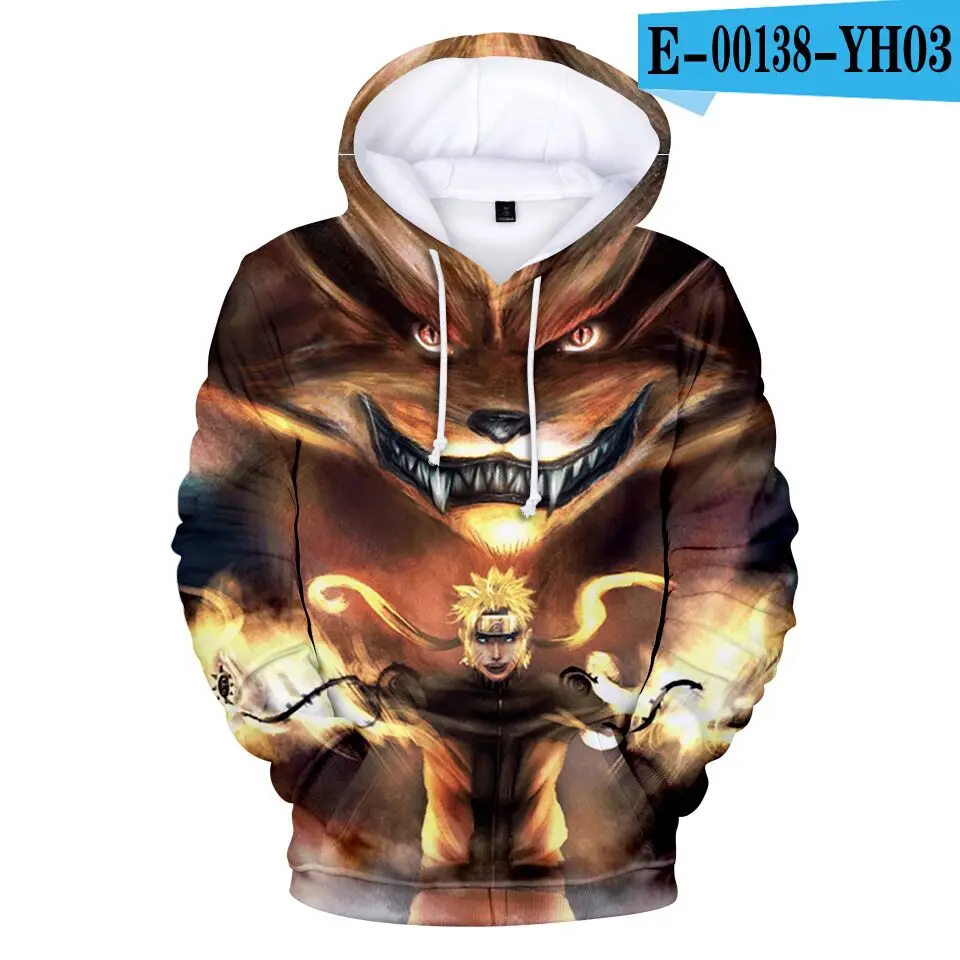 color at picture kids Spring/Autumn 3D Naruto Hoodies Thin Stylish 3d Sweatshirts Boys/girls With Hat Print Naruto 3D Hooded Hoody Clothe Coat - Цвет: color at picture