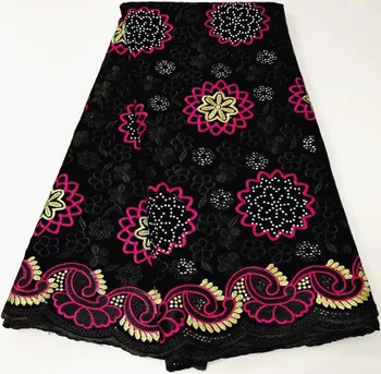 

swiss voile lace in switzerland with stone embroidered swiss lace fabric cotton lace 5yards african lace fabric for dress YC-B45