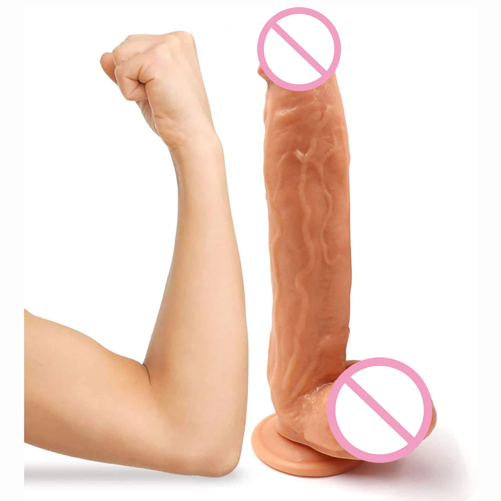 10 Inch Realistic Dildo With Powerful Sucker Real Glans And Raised Testicles Real Anal Plug Perfect Anal Dildo Big Penis Sex Toy - Dildos