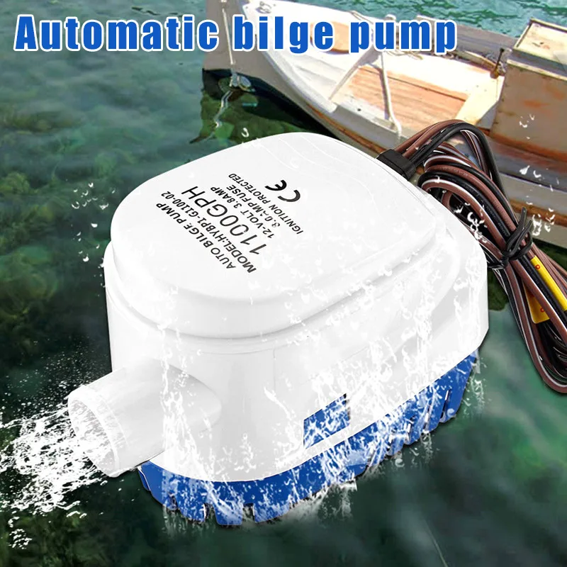 Автоматический 12V 1100GBH Трюмные насосы подводный водяной насос насосы с Поплавковый выключатель B99 - Доставка из: Китай