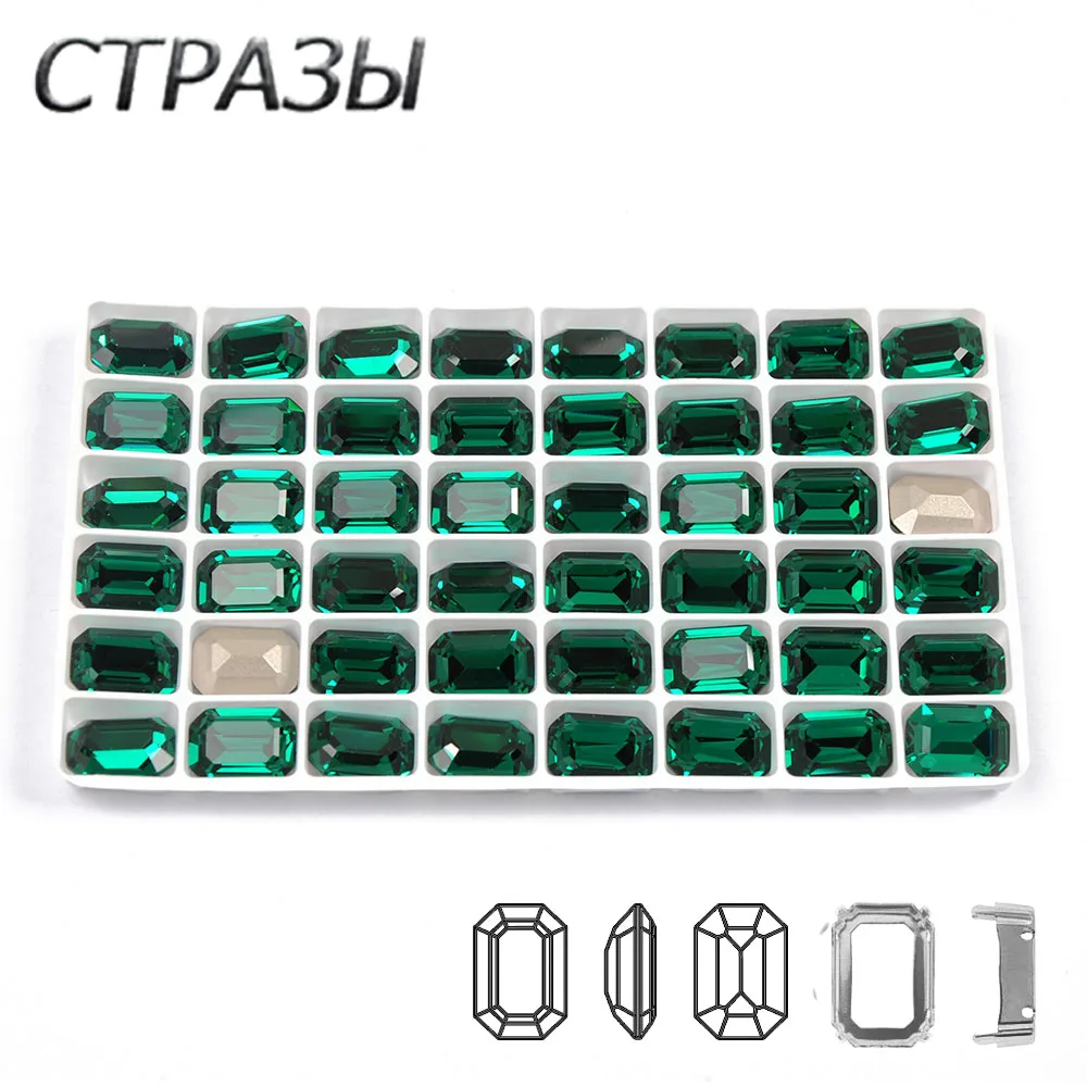 

CTPA3bI K9 Crystal Emerald Color Sew On Rhinestones Pointback Sewing Loose Colorful Craft DIY Gems Clothes Crown Wedding Dress