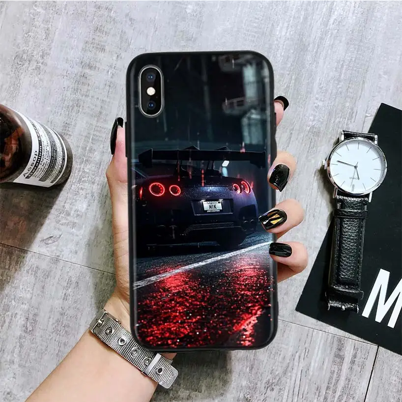 GTR автомобильный крутой черный чехол для телефона Apple IPhone 11 Pro XS MAX XR 7 8 6 6S Plus X 10 Ten 5 5S SE Coque Shell - Цвет: BA195-7
