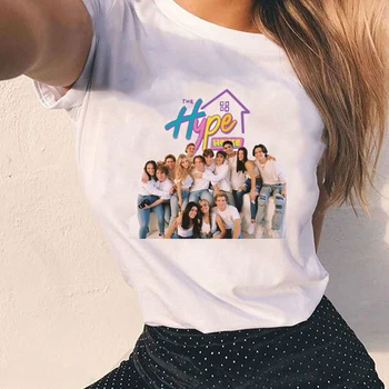 

2020 Shirts Women Vintage Tshirt Hype House Print Female T-shirts Summer Vintage Harajuku Streetwear Top Tees T Shirt Feminina