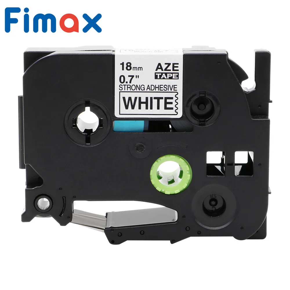 18mm Black on White Fimax 1 шт. HSE-211 HSE-221 HSE-231 HSE-611 6 мм Hse211 совместимы для Brother терм усадочная трубка для печати этикеток PT-E300 PT-E550W - Цвет: 18mm Black on White